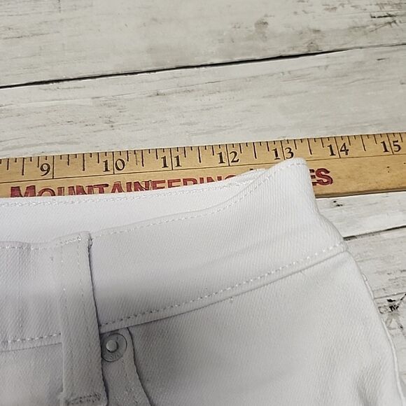Pistola White Denim Raw Hem Ankle Crop Jeans Stretch Casual Size 27 25" Inseam - Picture 12 of 16
